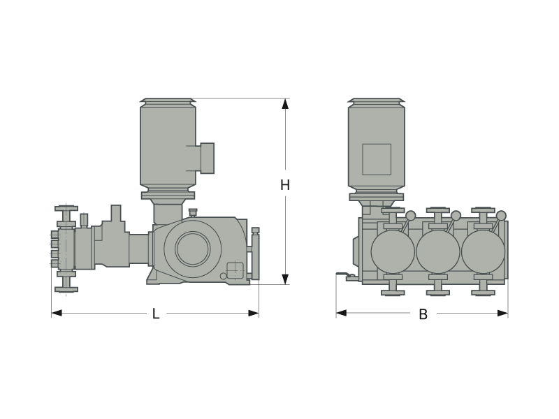 LEWA G3 process pump dimensions