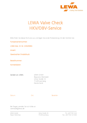 LEWA Valve Check
